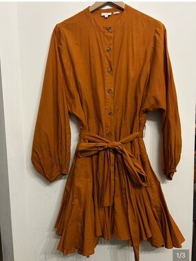 RHODE Vibrant Orange Mini Dress
